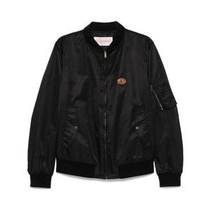 Valentino Black Bomber Jacket With Concealed Zip - NWT